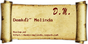 Demkó Melinda névjegykártya